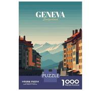 Puzzle Da 1000 Pezzi Per Adolescenti Puzzle Geneva, Switzerland Travel Puzzle Per Adulti Giochi Rilassanti Taglio Di Precisione Difficile E Impegnativo 70x50cm/1000pcs