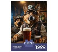 Puzzle Da 1000 Pezzi Per Adolescenti Puzzle German Shepherd Beer Dogs Puzzle Per Adolescenti Giochi Rilassanti Decorazione Perfetta Regali Di Compleanno E Unici 52x38cm/1000pcs
