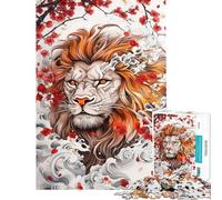 Puzzle da 1000 pezzi per adolescenti puzzle giapponese con tatuaggio del leone puzzle per adulti giocattolo decorativo da parete migliora la memoria compleanni e occasioni speciali