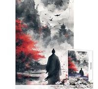 Puzzle da 1000 pezzi per adolescenti puzzle giapponese nero rosso natura giocattolo educativo regali di compleanno giochi divertenti collezione di artisti belle arti dimensioni 50x75cm