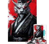 Puzzle da 1000 pezzi per adolescenti puzzle giapponesi con samurai e bestie gioco rompicapo per adulti che migliora la memoria e offre una sfida stimolante da completare (dimensioni 38x26cm)