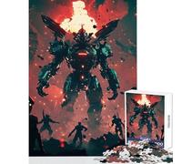 Puzzle da 1000 pezzi per adolescenti puzzle gigante da battaglia di mech decorazione da parete regali di Babbo Natale segreto gioco pratico per migliorare l'amore tra coppie dimensioni 38x52cm