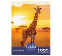 Puzzle Da 1000 Pezzi Per Adolescenti Puzzle Giraffe at Sunset Puzzle Per Adulti Giocattolo Decorazione Da Parete Antistress Compleanno E Regali 38x26cm/1000pcs