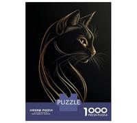 Puzzle Da 1000 Pezzi Per Adolescenti Puzzle Golden Line Black Cat Puzzle Per Adulti Giochi Rilassanti Ma Divertenti E Umoristici È Ideale Come Regalo 52x38cm/1000pcs