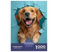 Puzzle Da 1000 Pezzi Per Adolescenti Puzzle Golden Retriever Joy Puzzle Fai Da Te Giocattoli Per Il Divertimento in Famiglia Per Compleanno, Natale 70x50cm/1000pcs