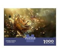 Puzzle Da 1000 Pezzi Per Adolescenti Puzzle Golden Rose Butterfly Wall Art Per Adolescenti Puzzle Gioco Pratico Decorazione Murale Compleanno E Regali 52x38cm/1000pcs