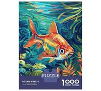 Puzzle Da 1000 Pezzi Per Adolescenti Puzzle Goldfish in Aquatic Plants Puzzle Per Adulti Gioco Pratico Ma Divertente E Umoristico Aiuta Ad Allenare Il Cervello 52x38cm/1000pcs