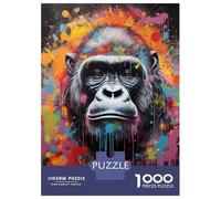 Puzzle Da 1000 Pezzi Per Adolescenti Puzzle Gorilla Banksy Street Art Puzzle Per Adolescenti Giochi Rilassanti Decorazione Perfetta Regali Di Compleanno E Unici 70x50cm/1000pcs