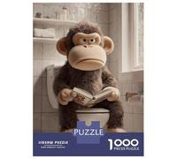 Puzzle Da 1000 Pezzi Per Adolescenti Puzzle Grumpy Monkey Reading on The Toilet Puzzle Per Adulti Giochi Rilassanti Ma Divertenti E Umoristici È Ideale Come Regalo 52x38cm/1000pcs