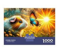 Puzzle Da 1000 Pezzi Per Adolescenti Puzzle Guinea Pig Butterfly Garden Puzzle Per Adulti Giochi Rilassanti Che Migliorano La Memoria Regali Di Compleanno E Unici 52x38cm/1000pcs