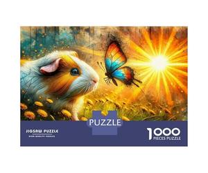 Puzzle Da 1000 Pezzi Per Adolescenti Puzzle Guinea Pig Butterfly Garden Puzzle Per Adulti Giochi Rilassanti Che Migliorano La Memoria Regali Di Compleanno E Unici 52x38cm/1000pcs