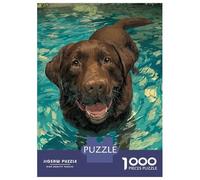 Puzzle Da 1000 Pezzi Per Adolescenti Puzzle Happy Labrador Swimming Puzzle Per Adulti Giochi Rilassanti Ma Divertenti E Umoristici È Ideale Come Regalo 38x26cm/1000pcs