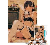 Puzzle da 1000 pezzi per adolescenti puzzle Hot Chocolate Anime Maid gioco stimolante giocattoli divertenti un'opera d'arte idee regalo (dimensioni 38x26cm)