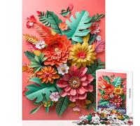 Puzzle da 1000 pezzi per adolescenti puzzle "Il bouquet rosa" giocattoli per la decorazione della casa regali di Babbo Natale segreto gioco pratico aiuta a esercitare il cervello dimensioni 50x75cm