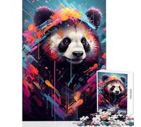Puzzle da 1000 pezzi per adolescenti puzzle "Il comodo panda" giocattolo decorazione da parete regalo di compleanno gioco pratico collezione di artisti belle arti dimensioni 38x52cm