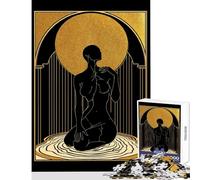 Puzzle da 1000 pezzi per adolescenti puzzle "Il peso dell'oro" figure dorate decorazioni per la casa in stile Art Déco giocattoli idee regalo per giochi educativi allena il tuo cervello e le tue mani