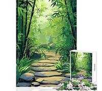 Puzzle da 1000 pezzi per adolescenti puzzle in bambù giardino zen Giappone giocattolo decorazione da parete regalo divertente gioco per famiglie con pezzi completamente ad incastro di forma casuale