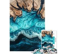 Puzzle da 1000 pezzi per adolescenti puzzle in resina "L'abbraccio dell'oceano" per adulti giocattolo decorativo da parete migliora la memoria riduce lo stress regalo (dimensioni 38x26cm)