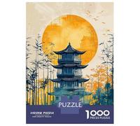 Puzzle Da 1000 Pezzi Per Adolescenti Puzzle Japanese Pagoda Sunset Puzzle Per Adulti Gioco Pratico Ma Divertente E Umoristico Interazione Genitore-figlio 52x38cm/1000pcs