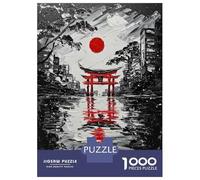 Puzzle Da 1000 Pezzi Per Adolescenti Puzzle Japanese Torii Gate Black And White Painting Puzzle Per Adulti Giochi Rilassanti Taglio Di Precisione Difficile E Impegnativo 38x26cm/1000pcs
