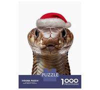 Puzzle Da 1000 Pezzi Per Adolescenti Puzzle King Cobra with Santa Hat Puzzle Giochi Per Famiglie Corsa Di Velocità Manuale Regali Di Compleanno E Unici 70x50cm/1000pcs