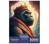 Puzzle Da 1000 Pezzi Per Adolescenti Puzzle King Gorilla Portrait Per Adolescenti Puzzle Gioco Pratico Decorazione Murale Compleanno E Regali 38x26cm/1000pcs