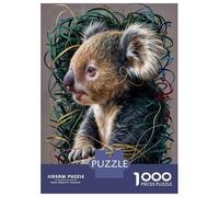 Puzzle Da 1000 Pezzi Per Adolescenti Puzzle Koala in Green And Gold Puzzle Per Adulti Giochi Rilassanti Che Migliorano La Memoria Regali Di Compleanno E Unici 70x50cm/1000pcs