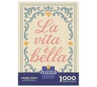 Puzzle Da 1000 Pezzi Per Adolescenti Puzzle La Vita È Bella Text Art Puzzle Per Adulti Gioco Pratico Ma Divertente E Umoristico Aiuta Ad Allenare Il Cervello 38x26cm/1000pcs