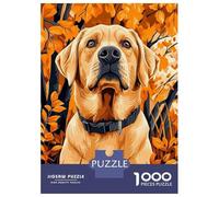 Puzzle Da 1000 Pezzi Per Adolescenti Puzzle Labrador Retriever in Autumn Puzzle Giochi Per Famiglie Corsa Di Velocità Manuale Regali Di Compleanno E Unici 38x26cm/1000pcs