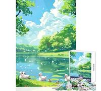 Puzzle da 1000 pezzi per adolescenti Puzzle Lago Pacifico Anatre Giocattoli fai da te Ottimi regali e giocattoli Gioco educativo Interazione genitore-figlio Dimensioni 50x75cm
