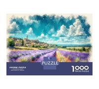 Puzzle Da 1000 Pezzi Per Adolescenti Puzzle Lavender Field Painting Print Puzzle Gioco Pratico Corsa Di Velocità Manuale Offerta Come Regalo Per Tutta La Famiglia 52x38cm/1000pcs