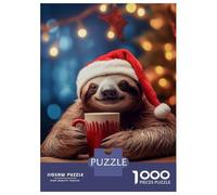 Puzzle Da 1000 Pezzi Per Adolescenti Puzzle Lazy Sloth Hot Chocolate Puzzle Per Adulti Giochi Rilassanti Che Migliorano La Memoria Regali Di Compleanno E Unici 52x38cm/1000pcs