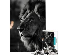 Puzzle da 1000 pezzi per adolescenti puzzle "Leone nella natura selvaggia" per adulti giocattoli antistress divertenti e spiritosi regali per ridurre lo stress (dimensioni 38x26cm)