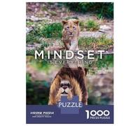 Puzzle Da 1000 Pezzi Per Adolescenti Puzzle Lion Mindset Is Everything Puzzle Per Adulti Gioco Pratico Migliora La Memoria Difficile E Stimolante 52x38cm/1000pcs
