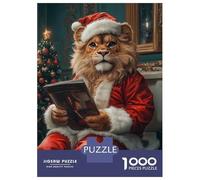 Puzzle Da 1000 Pezzi Per Adolescenti Puzzle Lion Santa Reading Puzzle Gioco Pratico Corsa Di Velocità Manuale Offerta Come Regalo Per Tutta La Famiglia 38x26cm/1000pcs