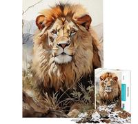 Puzzle da 1000 pezzi per adolescenti puzzle "Lo sguardo del leone" puzzle per adulti gioco rilassante antistress ottimo regalo per gli appassionati di videogiochi (dimensioni 50x75cm)