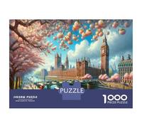 Puzzle Da 1000 Pezzi Per Adolescenti Puzzle London Cherry Blossom Festival Puzzle Gioco Pratico Corsa Di Velocità Manuale Offerta Come Regalo Per Tutta La Famiglia 52x38cm/1000pcs