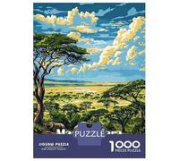Puzzle Da 1000 Pezzi Per Adolescenti Puzzle Maasai Mara Landscape Per Adolescenti Puzzle Gioco Pratico Decorazione Murale Compleanno E Regali 52x38cm/1000pcs