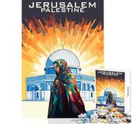 Puzzle da 1000 pezzi per adolescenti Puzzle Madre Palestina Design Giocattoli fai da te Ottimo regalo per giochi per gioco educativo Decompressione intellettuale Dimensioni 50x75cm