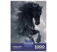 Puzzle Da 1000 Pezzi Per Adolescenti Puzzle Majestic Black Horse in Motion Puzzle Per Adulti Giochi Rilassanti Ma Divertenti E Umoristici È Ideale Come Regalo 52x38cm/1000pcs