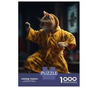 Puzzle Da 1000 Pezzi Per Adolescenti Puzzle Martial Arts Karate Cat Puzzle Per Adulti Gioco Pratico Migliora La Memoria Riduce Lo Stress Regali 38x26cm/1000pcs