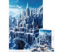 Puzzle da 1000 pezzi per adolescenti puzzle medievale con castello innevato decorazioni per la casa giocattoli idee regalo per giochi educativi allena il tuo cervello e le tue mani dimensioni 38x26cm
