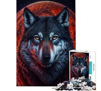 Puzzle da 1000 pezzi per adolescenti puzzle mistico della luna cremisi per adulti giochi rilassanti decorazione per la casa regalo antistress (dimensioni 50x75cm)