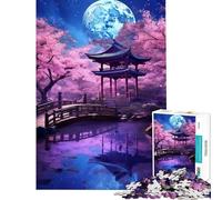 Puzzle da 1000 pezzi per adolescenti puzzle mistico giapponese al chiaro di luna per adulti giochi per famiglie migliora la memoria compleanni e occasioni speciali (38x26cm)