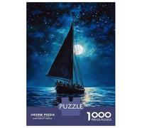 Puzzle Da 1000 Pezzi Per Adolescenti Puzzle Moonlit Sail Voyage -2 Puzzle Per Adulti Giochi Rilassanti Che Migliorano La Memoria Regali Di Compleanno E Unici 70x50cm/1000pcs