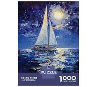 Puzzle Da 1000 Pezzi Per Adolescenti Puzzle Moonlit Sail Voyage Puzzle Giochi Per Famiglie Corsa Di Velocità Manuale Regali Di Compleanno E Unici 52x38cm/1000pcs