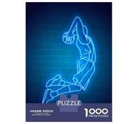 Puzzle Da 1000 Pezzi Per Adolescenti Puzzle Neon Basketball Jump Puzzle Per Adulti Gioco Pratico Migliora La Memoria Riduce Lo Stress Regali 52x38cm/1000pcs