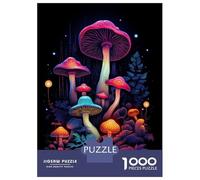 Puzzle Da 1000 Pezzi Per Adolescenti Puzzle Neon Mushroom Dream Puzzle Per Adulti Gioco Pratico Migliora La Memoria Riduce Lo Stress Regali 52x38cm/1000pcs