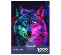 Puzzle Da 1000 Pezzi Per Adolescenti Puzzle Neon Wolf Galaxy -4 Puzzle Per Adulti Gioco Pratico Ma Divertente E Umoristico Aiuta Ad Allenare Il Cervello 70x50cm/1000pcs