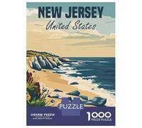 Puzzle Da 1000 Pezzi Per Adolescenti Puzzle New Jersey Coastline Puzzle Gioco Pratico Corsa Di Velocità Manuale Offerta Come Regalo Per Tutta La Famiglia 38x26cm/1000pcs